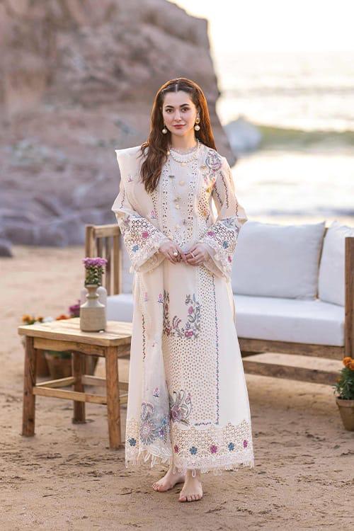 3 Piece Stitched Premium Embroidered Suit FN-209